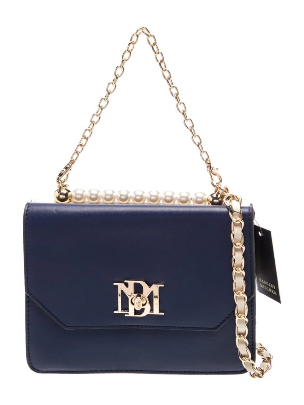 Authentic Badgley Mischka Double Side Bag. Blue/white. MSRP: $179.00 - Picture 1 of 7